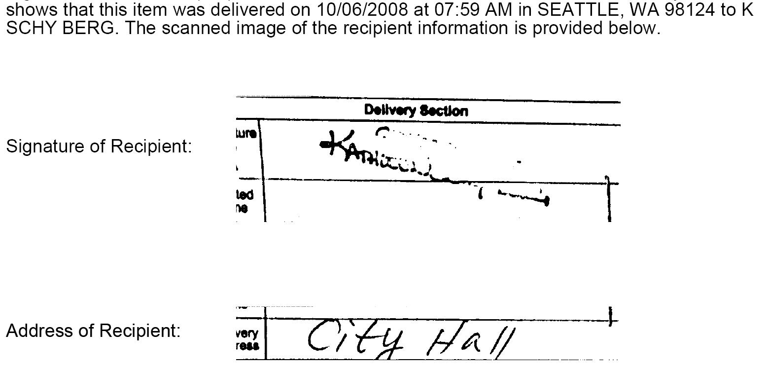 Delivery Signature