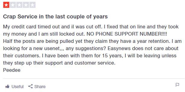 How is Easynews customer support?